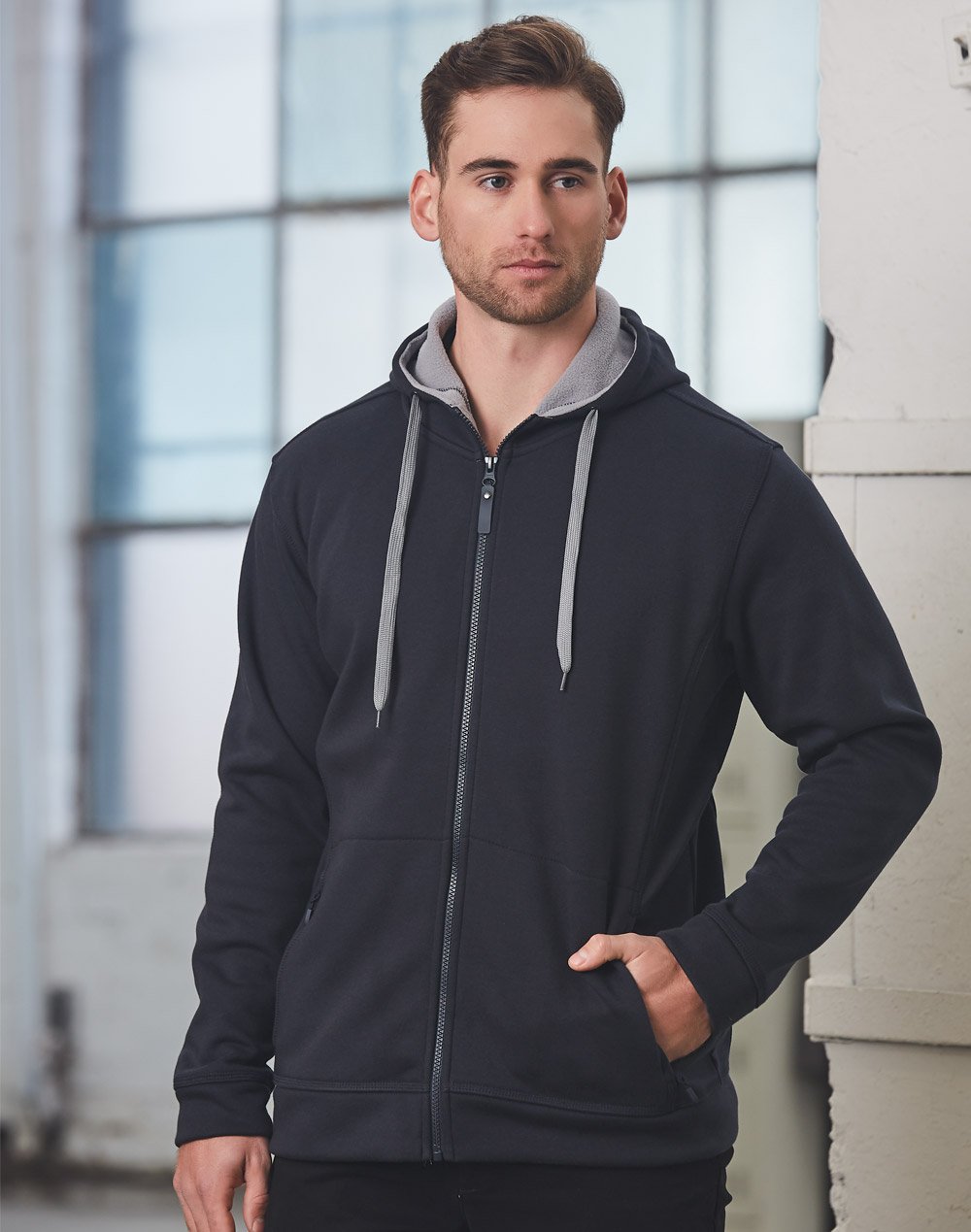 Winning Spirit Fl17 Passion Pursuit Mens Full Zip Contrast Fleece Hoodie