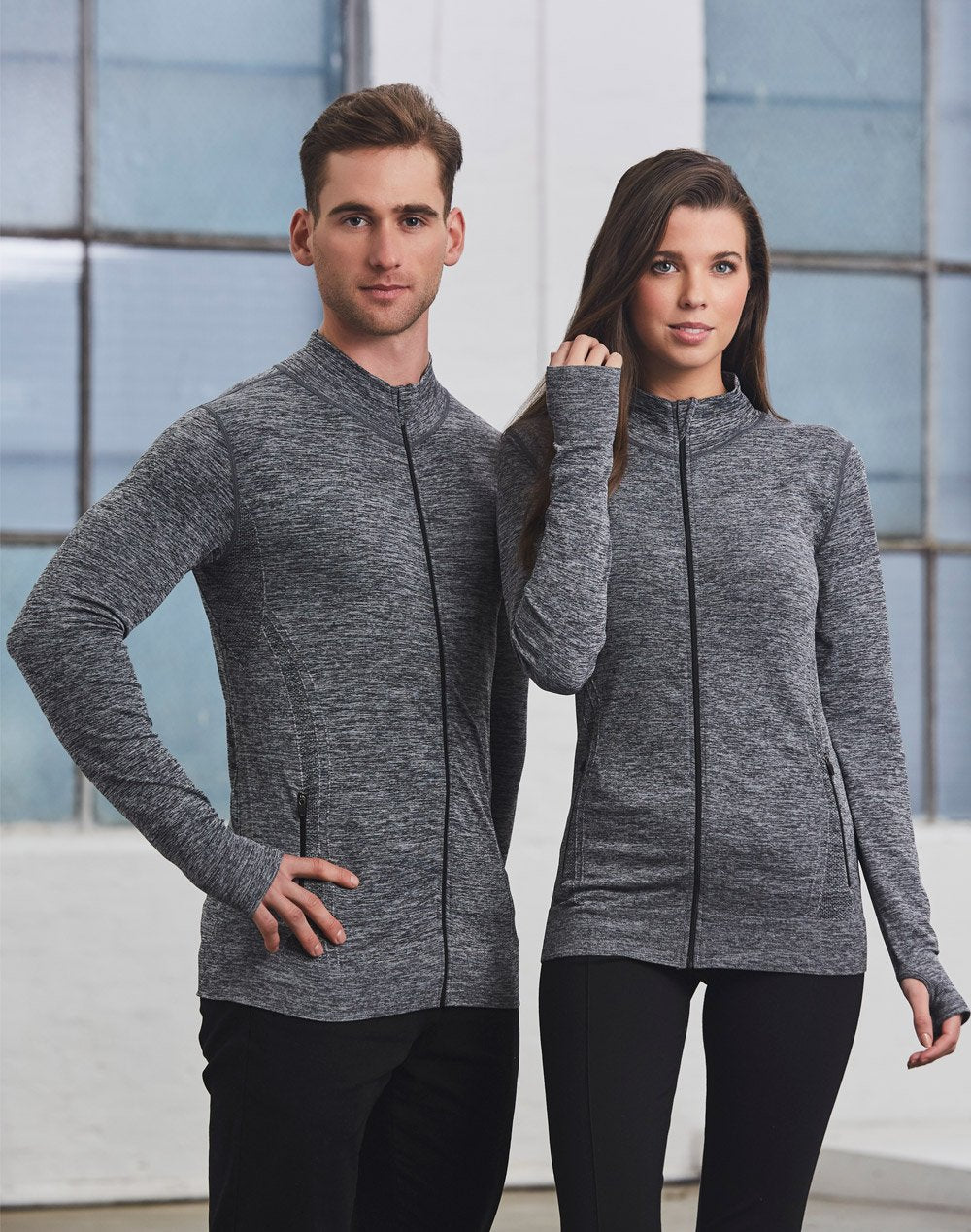 Winning Spirit Jk39 Unisex Roadrunner Seamless Heather Jacket