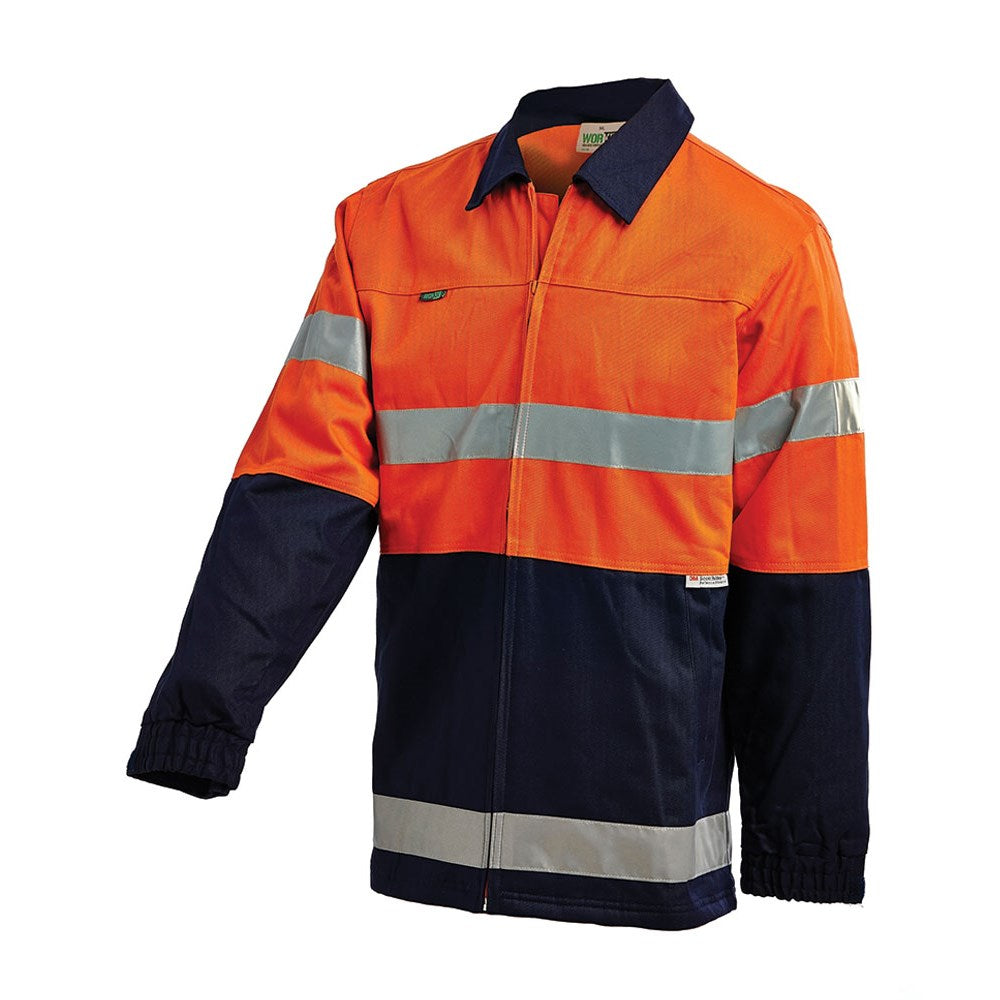 Hi-vis 2 Tone Cotton Drill Taped Jacket