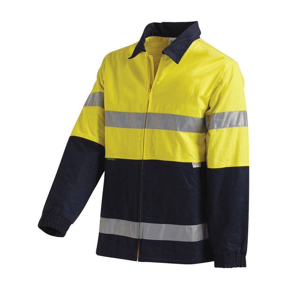 Hi-vis 2 Tone Cotton Drill Taped Jacket - Image 2