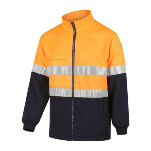 Hi-vis 2 Tone Zip Through Taped Fleece Jumper