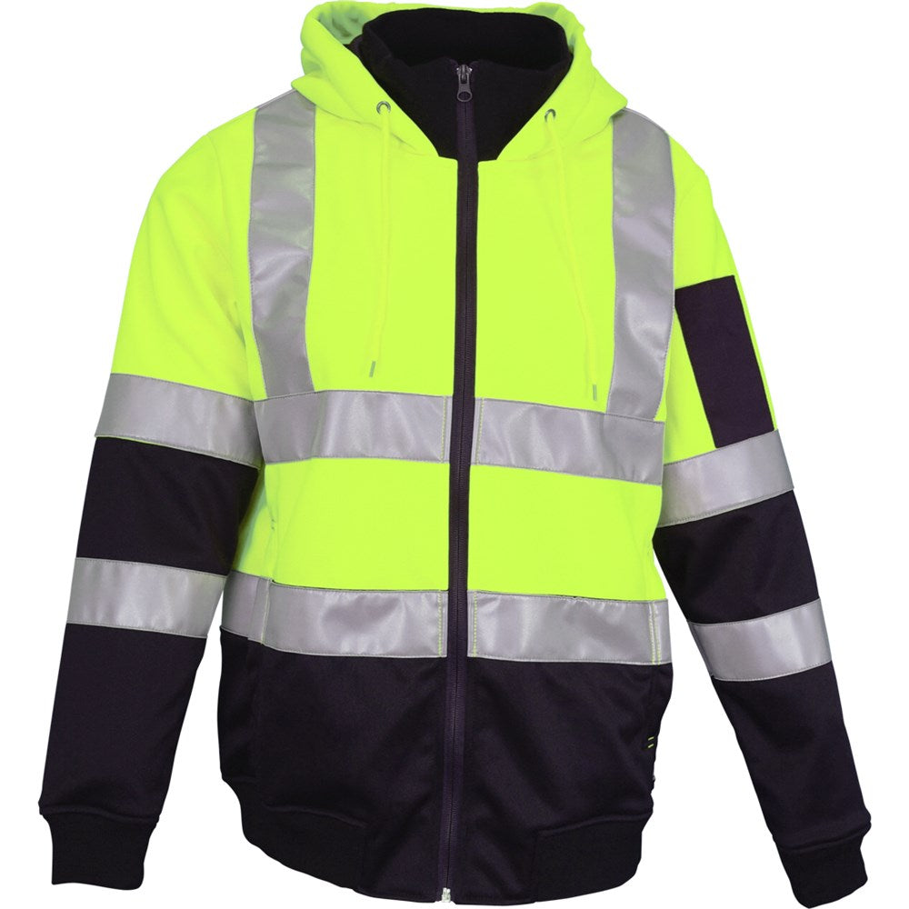Hi-vis Womens Full Zip Tech Fleece Taped Hoodie - Image 2