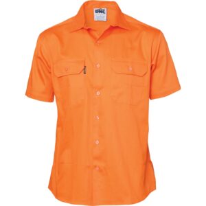 Dnc 3201 Cotton Drill Work Shirt - Short Sleeve
