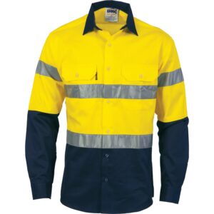Dnc 3536 Hivis D/n 2 Tone Drill Shirt