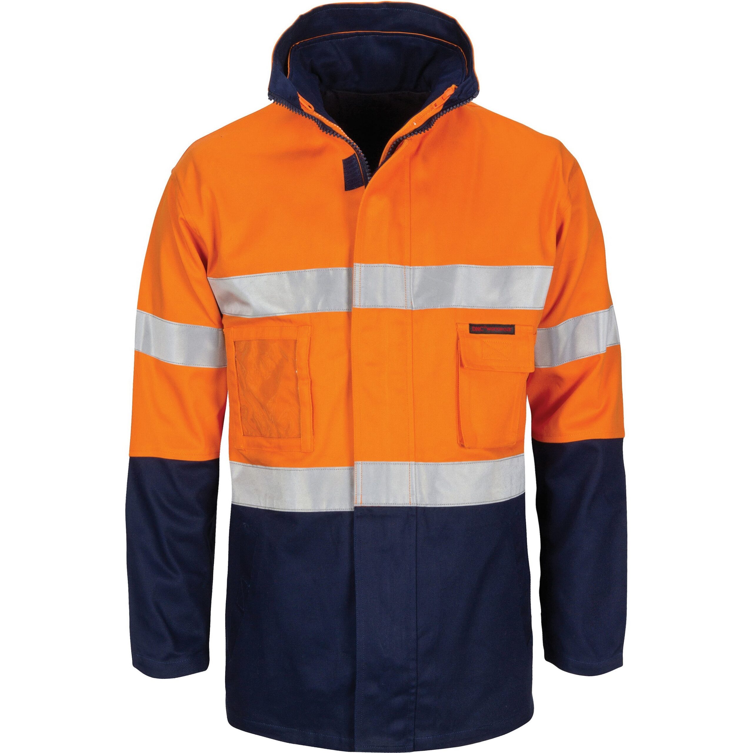 Dnc 3764 Hivis 4 In 1 Cotton Drill Jacket With Generic R/tape - Image 2
