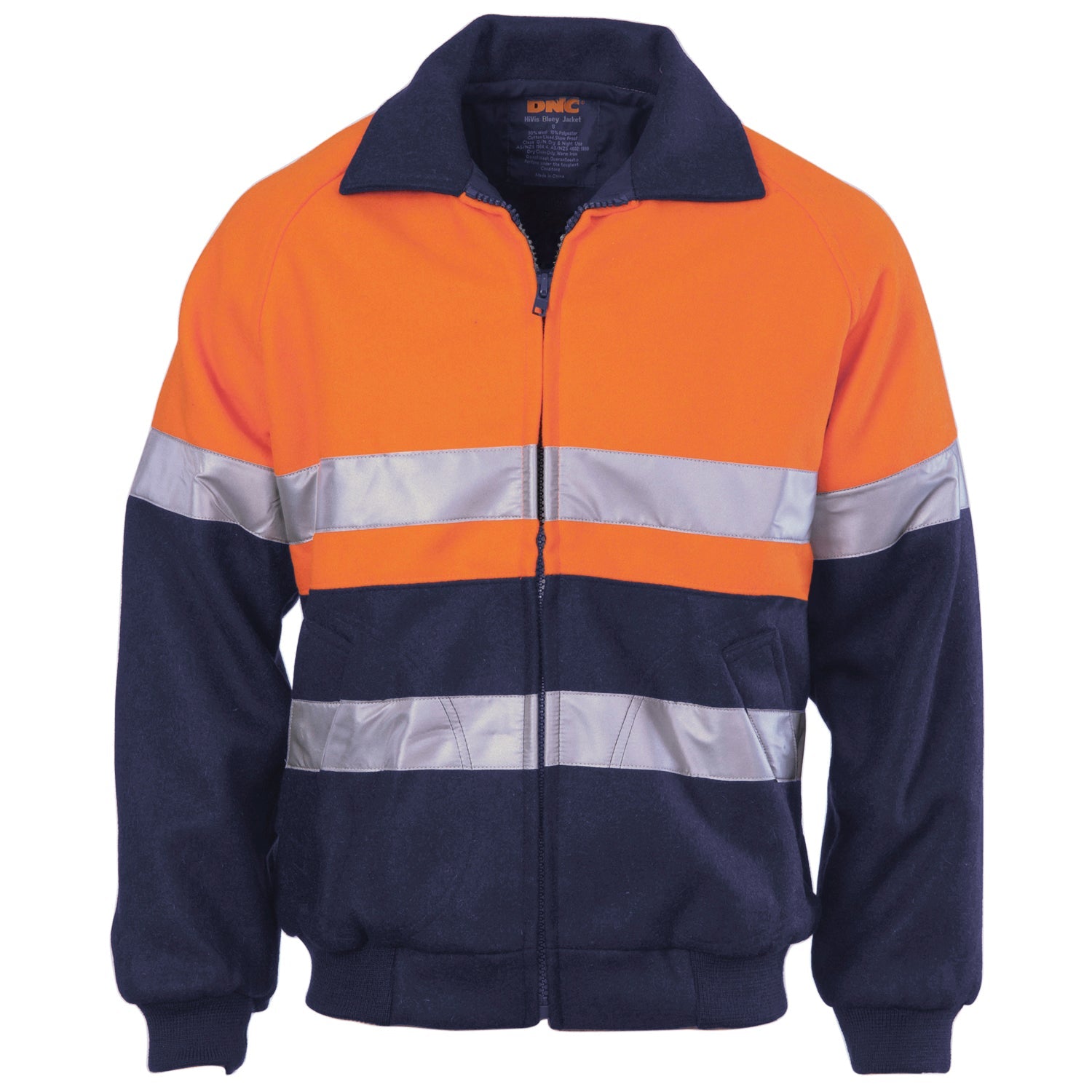 Dnc 3859 Hivis Two Tone Bluey Bomber Jacket With Csr R/tape - Image 2