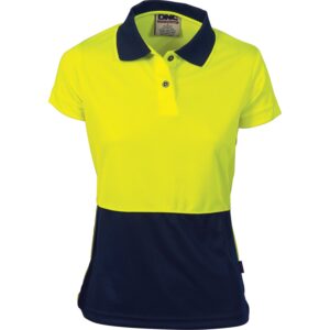 Dnc 3897 Ladies Hivis Two Tone Polo - Short Sleeve