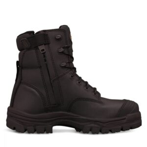 Oliver 45645z L/up Mid Cut Boot Black Zip Sided Boot