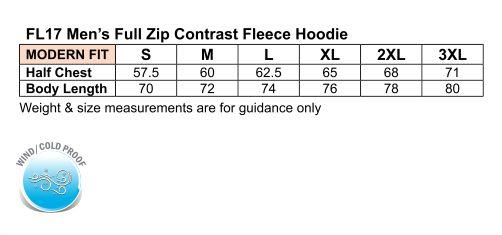 Winning Spirit Fl17 Passion Pursuit Mens Full Zip Contrast Fleece Hoodie - Image 8