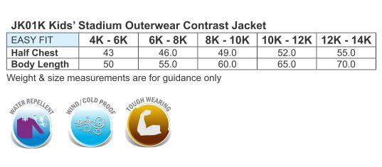 Winning Spirit Jk01k Stadium Kids Contrast Jacket - Image 12