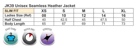 Winning Spirit Jk39 Unisex Roadrunner Seamless Heather Jacket - Image 4