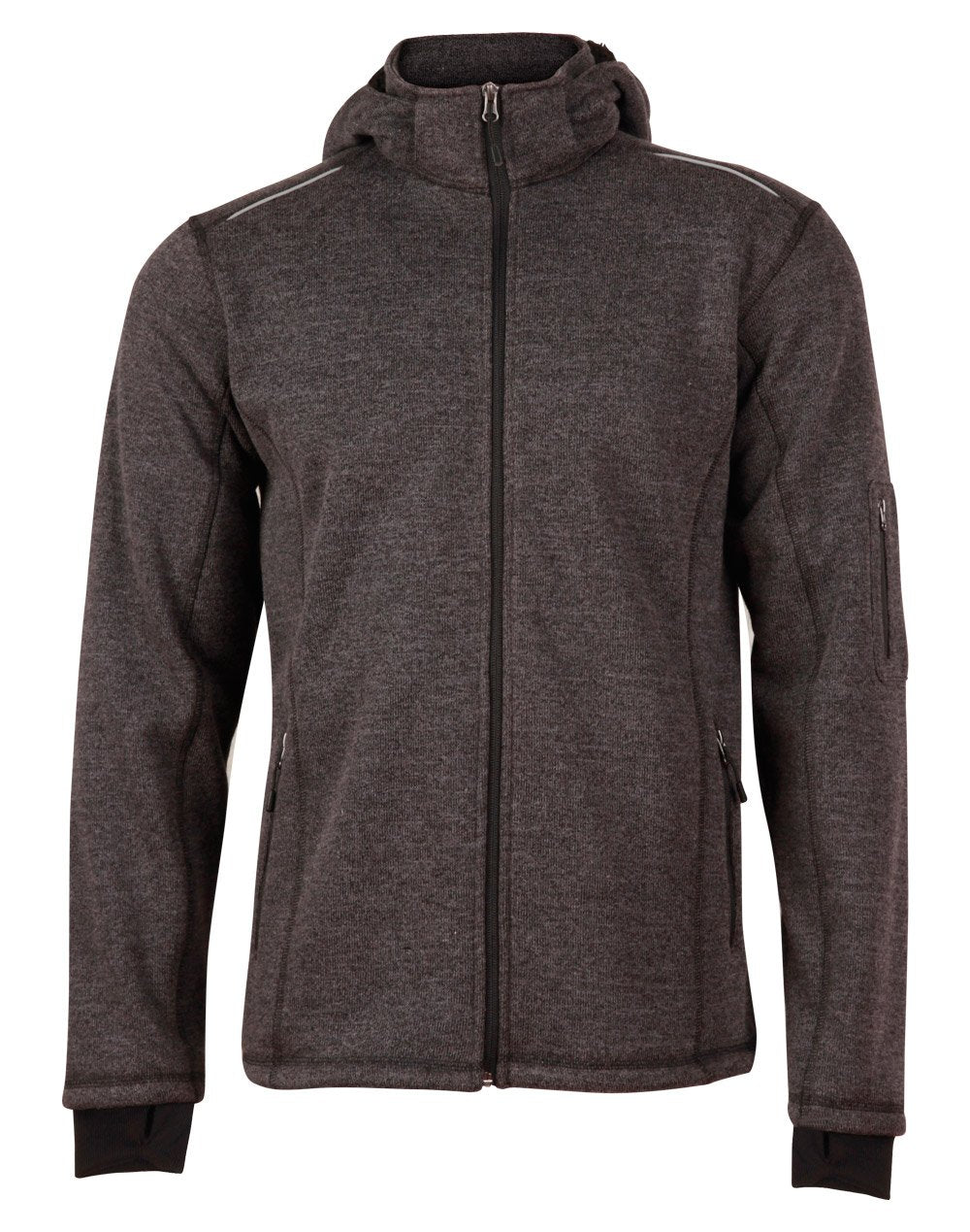 Winning Spirit Jk41 Mens Acland Heather Bonded Fleece Jacket - Image 3