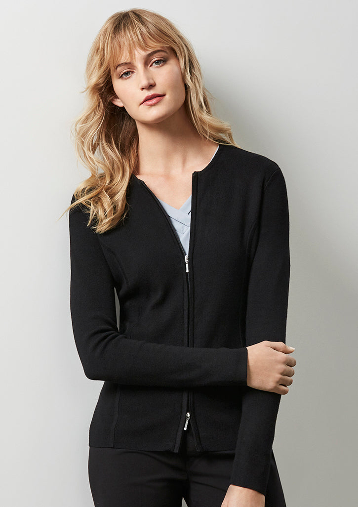 Bizcollection Lc3505 Ladies 2-way Zip Cardigan