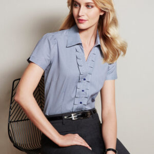 Bizcollection S267ls Ladies Edge Short Sleeve Shirt