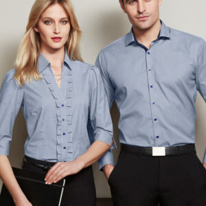 Bizcollection S267lt Ladies Edge 3/4 Sleeve Shirt